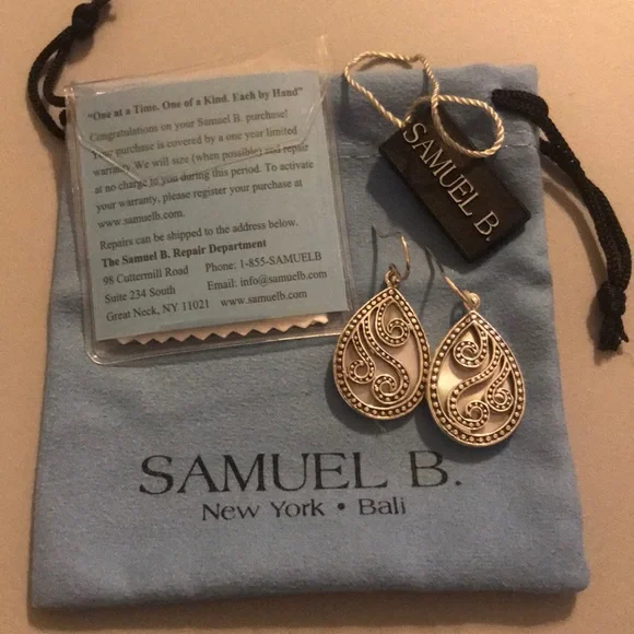 🌺Final Price🌺Brand New Samuel B. Pink Mother of Pearl Earrings - Picture 4 of 7